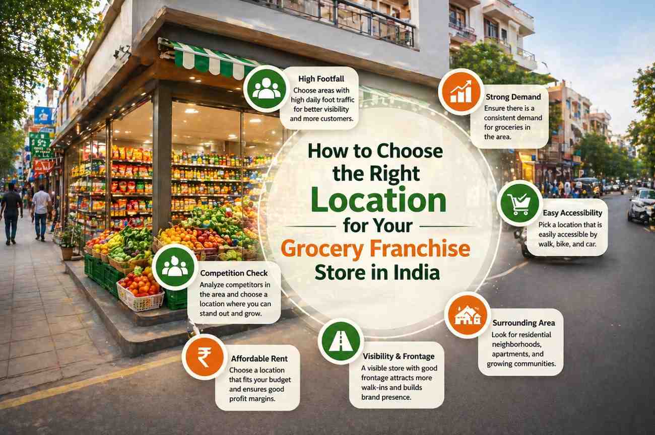 How to Choose the Right Location for Your Grocery Franchise Store in India (2026)