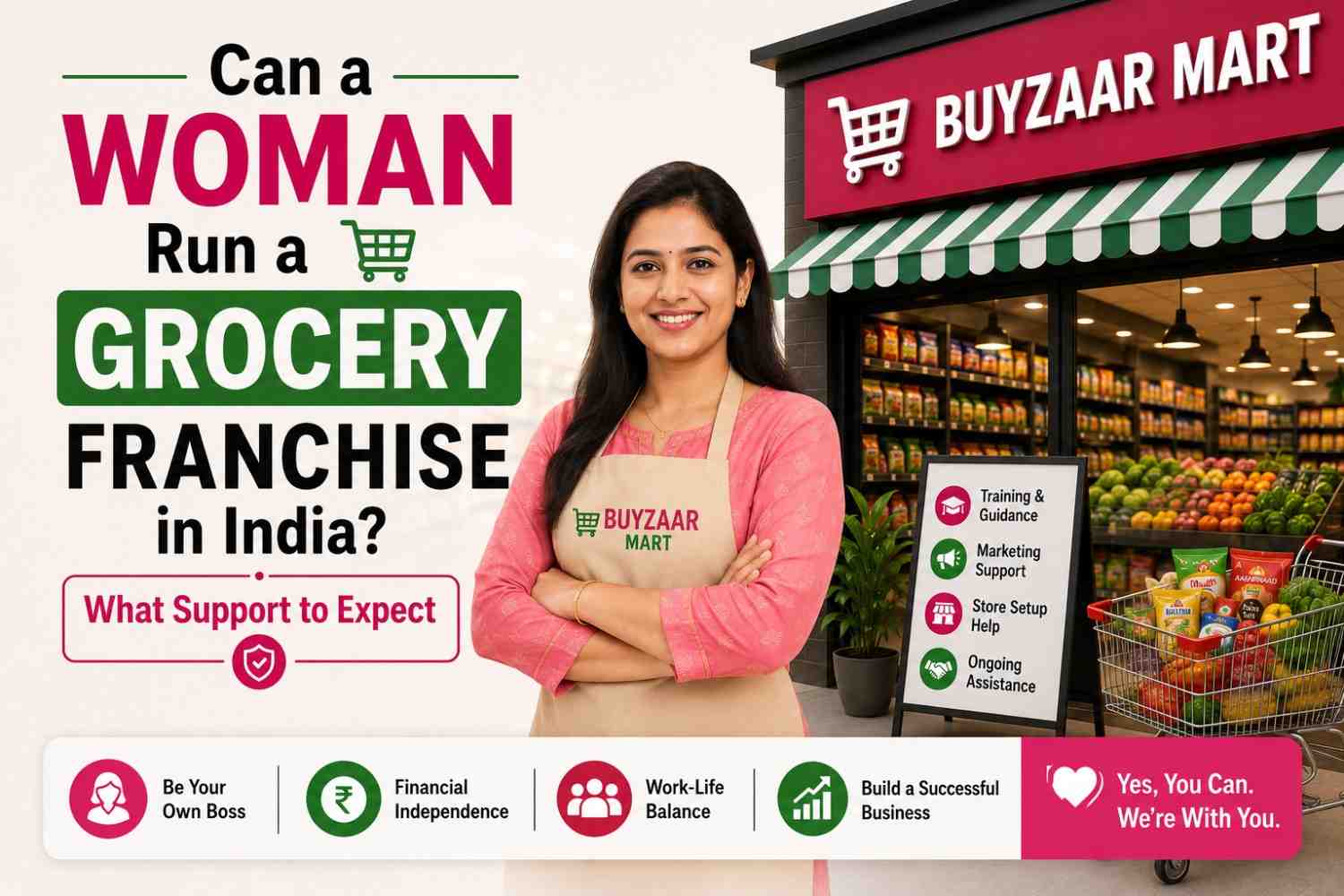 Can a Woman Run a Grocery Franchise in India? What Support to Expect