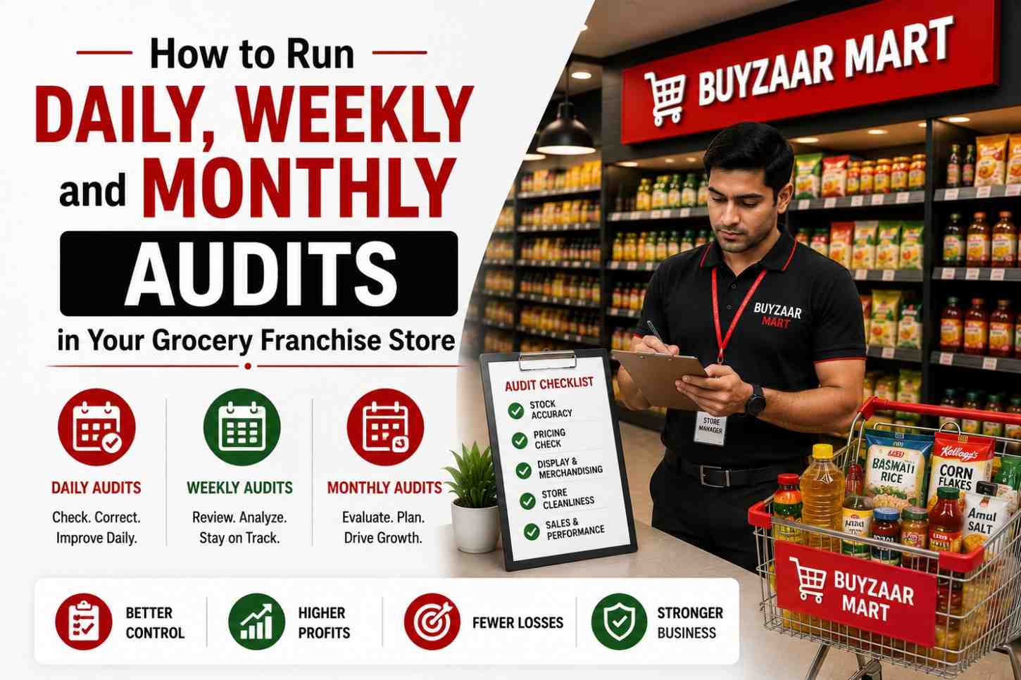 How to Run Daily, Weekly and Monthly Audits in Your Grocery Franchise Store (2026)
