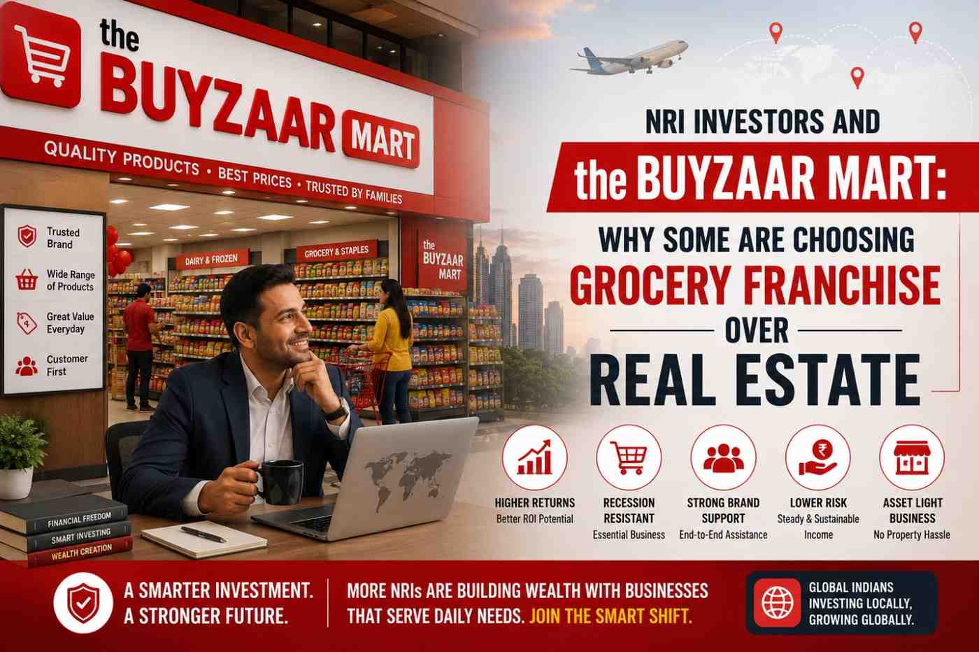 NRI Investors and Buyzaar Mart: Why Some Are Choosing Grocery Franchise Over Real Estate (2026)