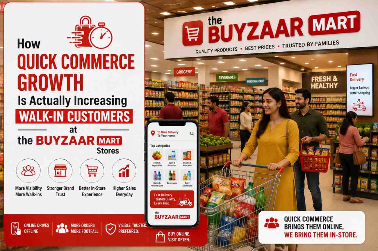How Quick Commerce Growth Is Actually Increasing Walk-in Customers at Buyzaar Mart Stores (2026)