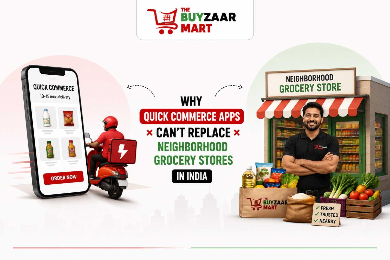 Why Quick Commerce Apps Can't Replace Neighborhood Grocery Stores in India