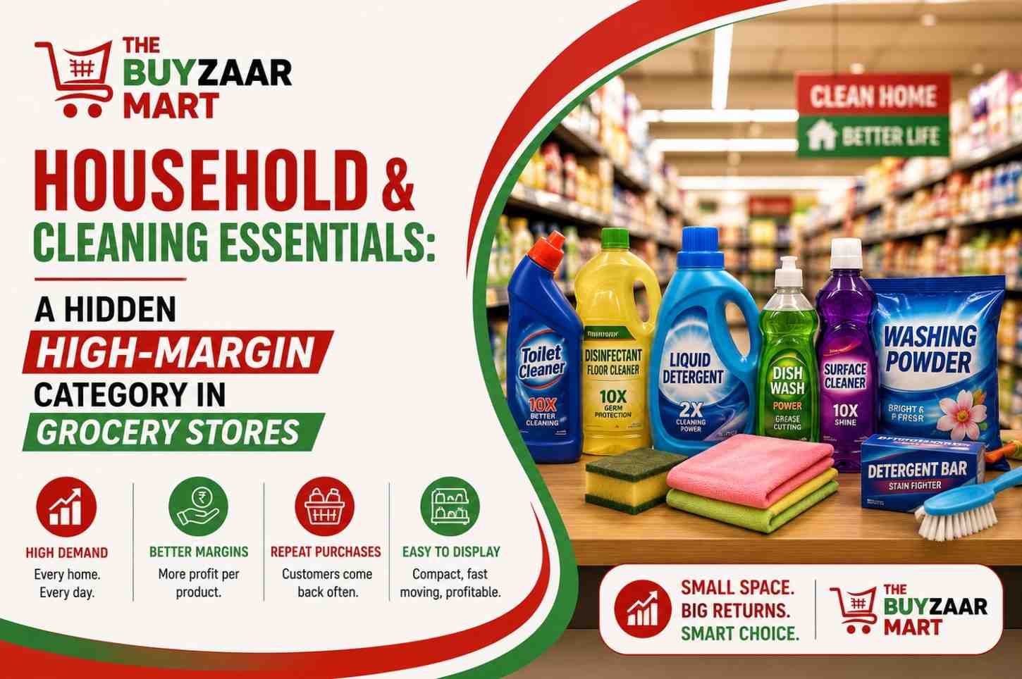 Household & Cleaning Essentials: A Hidden High-Margin Category in Grocery Stores