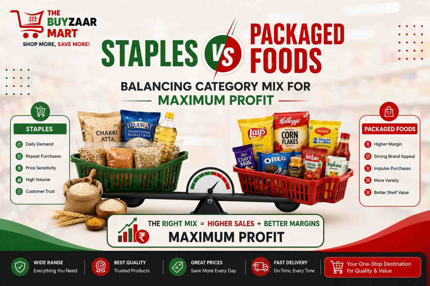 Staples vs Packaged Foods: Balancing Category Mix for Maximum Profit