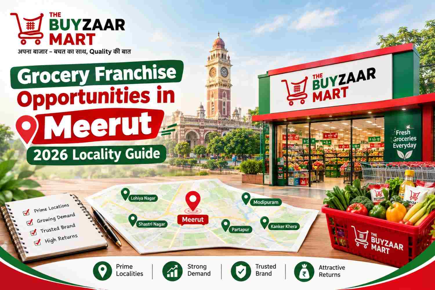Grocery Franchise Opportunities in Meerut: 2026 Locality Guide