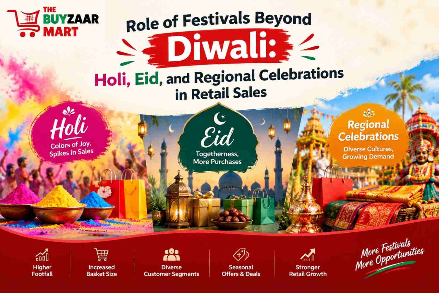 Role of Festivals Beyond Diwali: Holi, Eid, and Regional Celebrations in Retail Sales