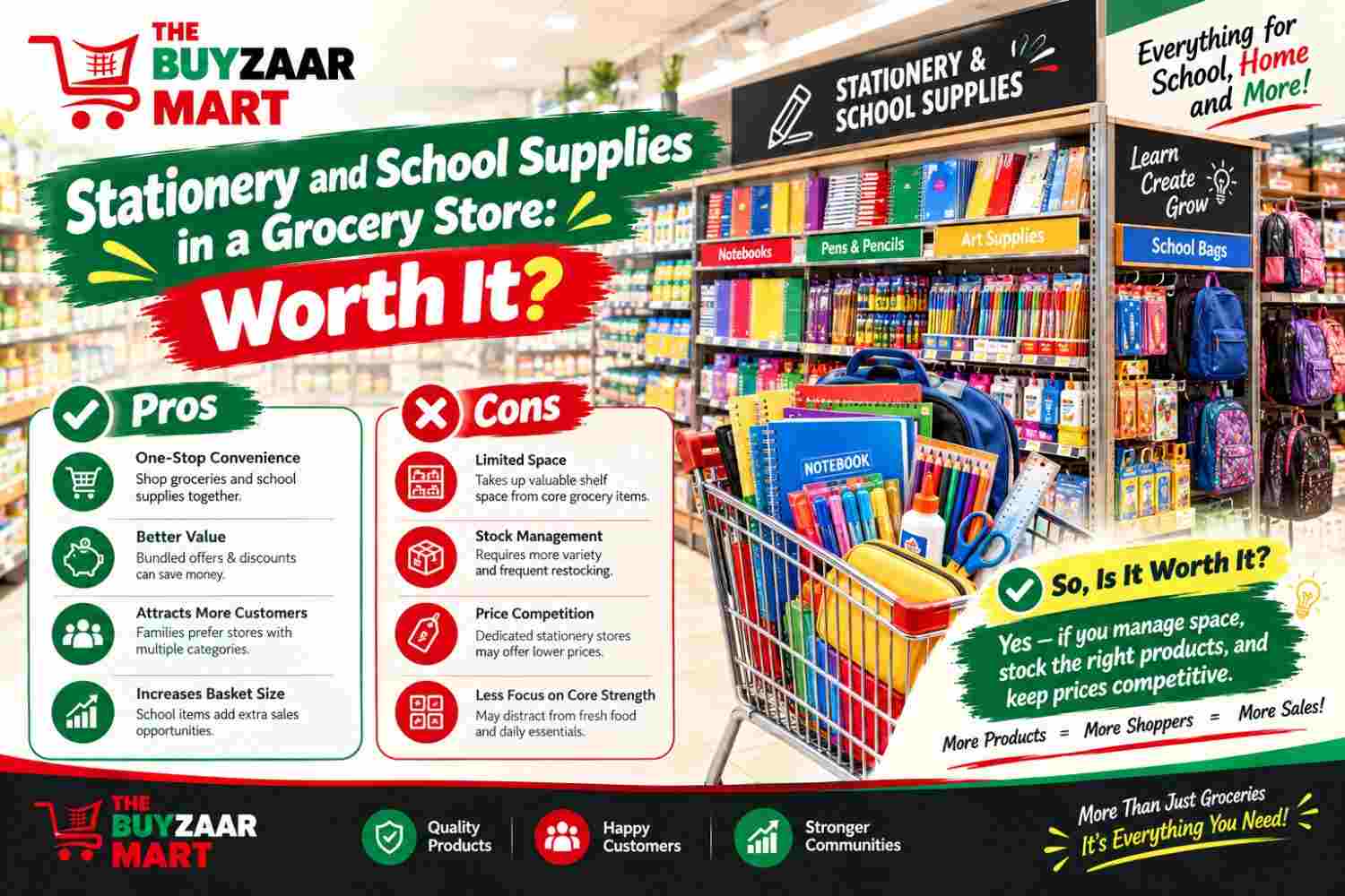 Stationery & School Supplies in a Grocery Store: Worth It?