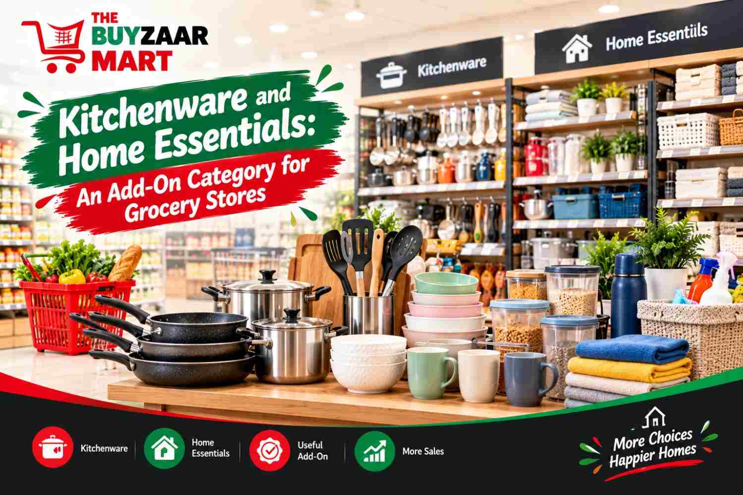 Kitchenware & Home Essentials: Grocery Store Add-On Guide